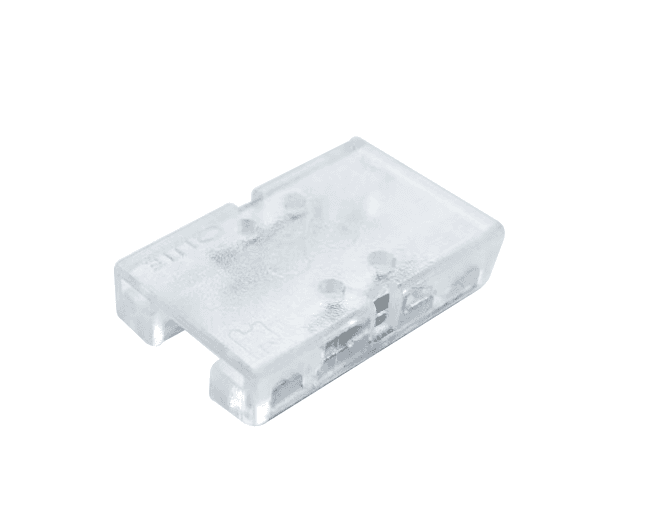 Strip to strip plastic connector straight